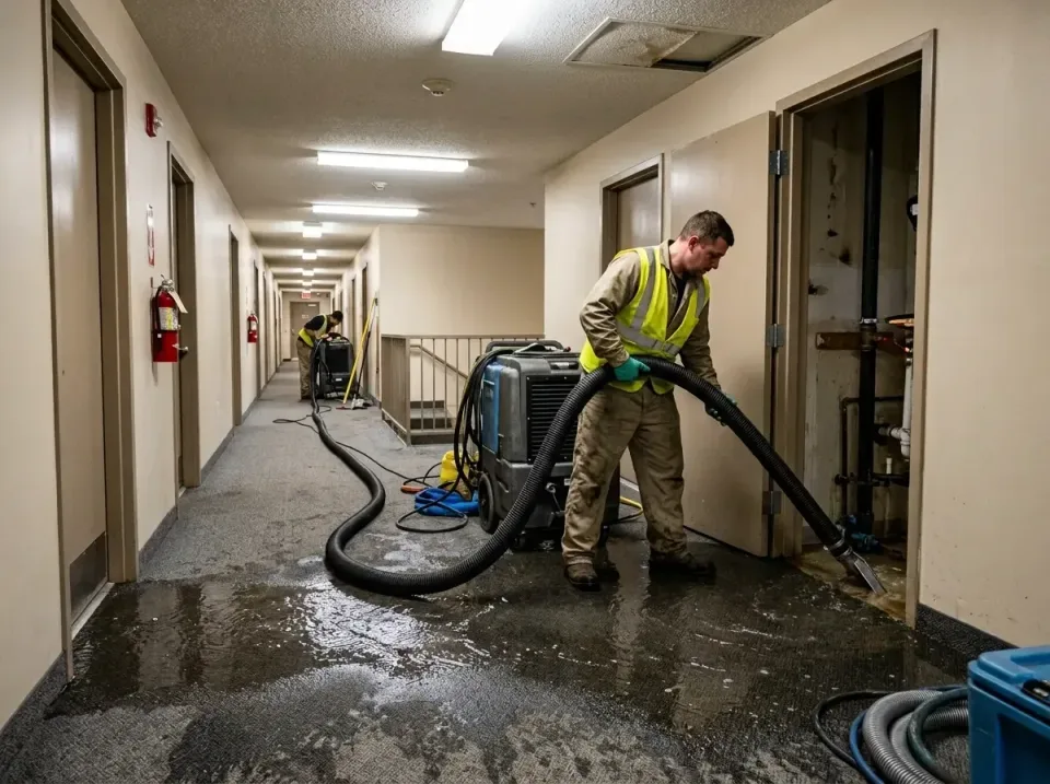 multi-unit-apartment-hallway-f-005 — frequently asked questions, Emergency Burst Pipe Water Extraction & Removal in Perryvil…